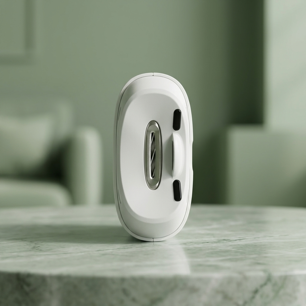 SeeMagic Pro™ elektrische nagelknipper – zijkant met knop en oplaadpoort